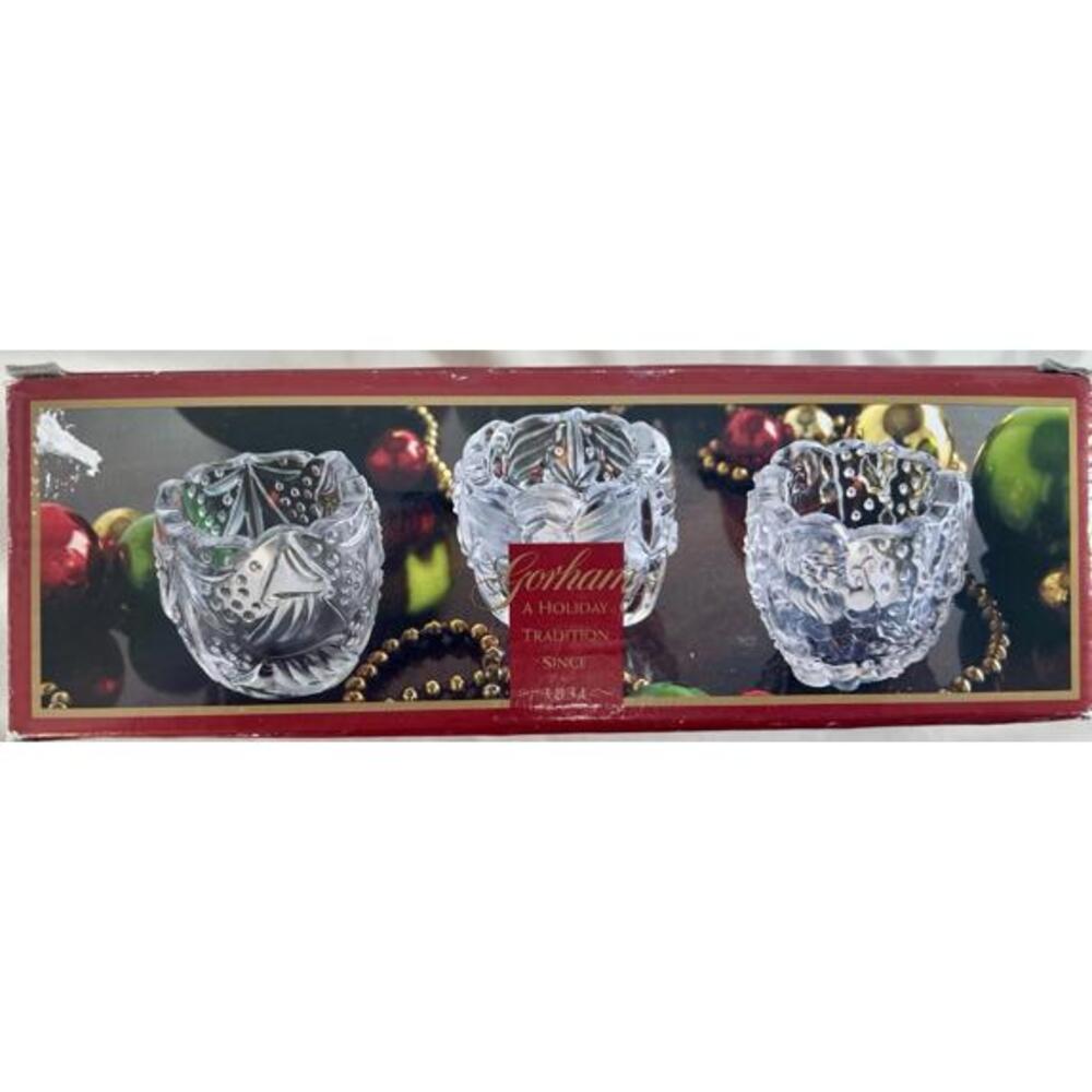 Gorham North Pole Express Set of 3 Votive Candle Holders Christmas w/ Box